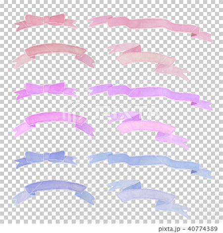 Hand drawn ribbon pink Hand drawn ribbon pink 40774389