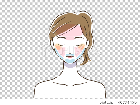 Beauty illustration face hair loss care parts no letters 40774459