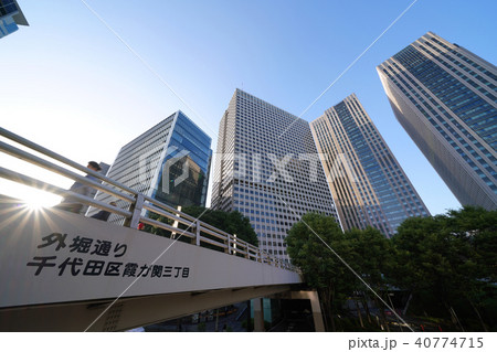 日本の東京都市景観 霞が関ビル(右から3棟目)と中央合同庁舎第7号館などを望む 日本の東京都市景観 霞が関ビル(右から3棟目)と中央合同庁舎第7号館などを望む 40774715