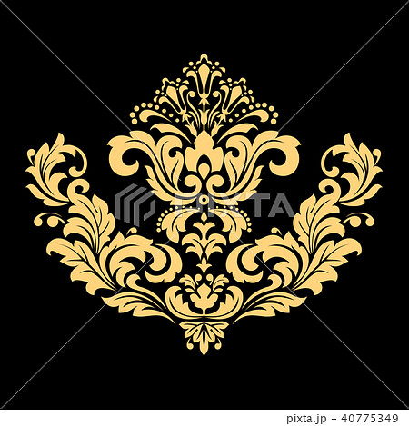Golden vector pattern. Floral design element. 40775349