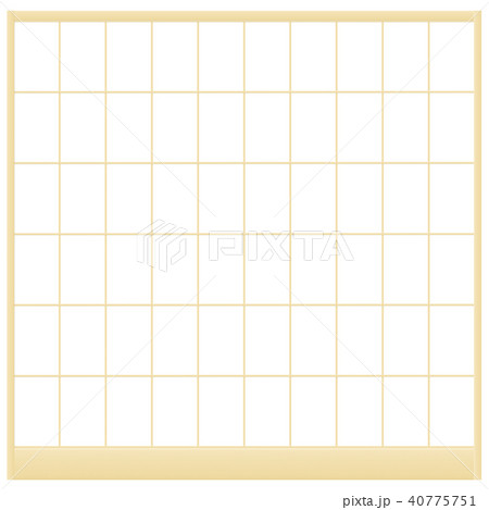 障子 荒間障子 縦 1面のイラスト素材