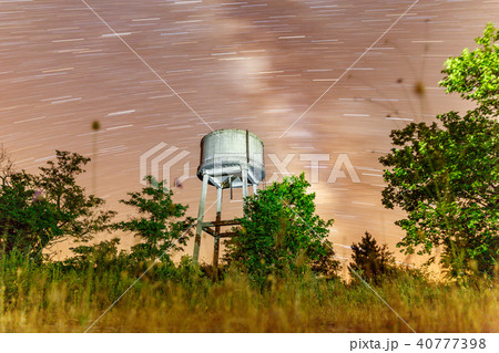 Milky Way and water tank in the nature 40777398