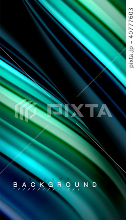 Fluid mixing colors, vector wave abstract background 40777603