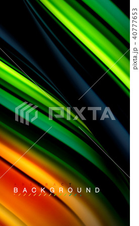 Fluid mixing colors, vector wave abstract background 40777653