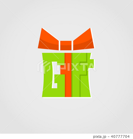 Gift logo.Vector present logo design for holidays and gift shop. 40777704