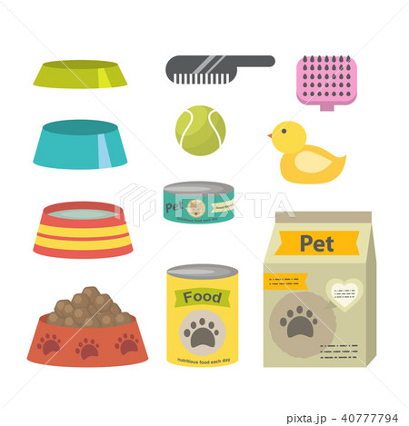 Pet care accessories isolated on a white 40777794
