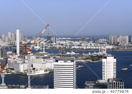 日本の東京都市景観 建設中の選手村などを望む 日本の東京都市景観 建設中の選手村などを望む 40779876