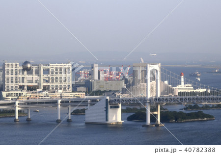 日本の東京都市景観　台場方面などを望む 40782388