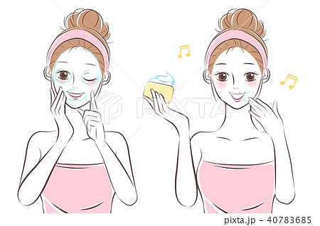 beauty cartoon skin care woman 40783685