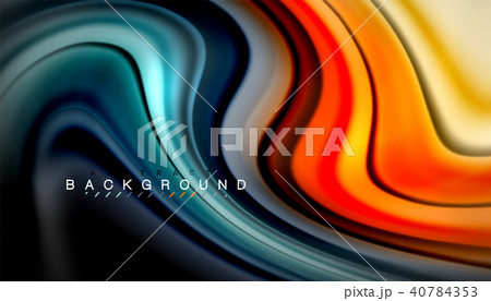 Abstract wave lines fluid rainbow style color stripes on black background Abstract wave lines fluid rainbow style color stripes on black background 40784353