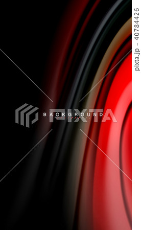 Abstract wave lines fluid rainbow style color stripes on black background 40784426