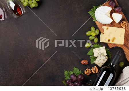 Wine, grape and cheese Wine, grape and cheese 40785038