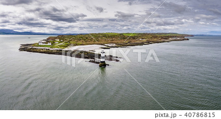 Aerial view of Penmon point lighthouse , Wales - United Kingdom 40786815