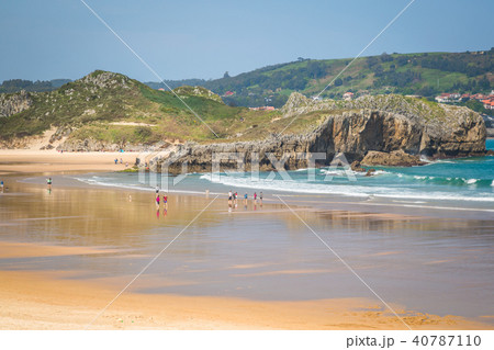 Cuarezo beach in Noja. Santander. Cantabria. 40787110