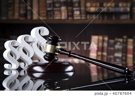 Mallet, Law, legal code and scales of justice  40787604