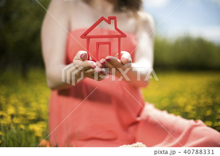 Home, Meadow, Spring, Young beautiful Home, Meadow, Spring, Young beautiful 40788331