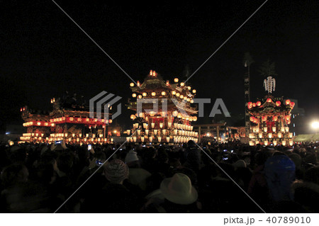 例大祭で盛り上がる秩父夜祭・御旅所 例大祭で盛り上がる秩父夜祭・御旅所 40789010