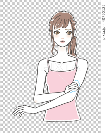 クリームを塗る女性 キャミソール 40790123
