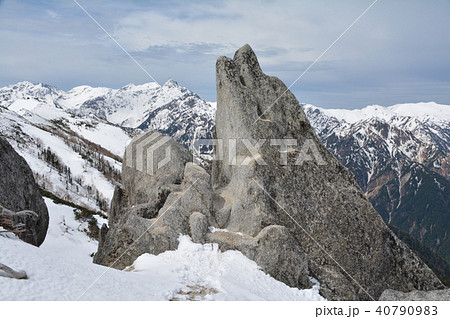 イルカ岩と槍ヶ岳 イルカ岩と槍ヶ岳 40790983