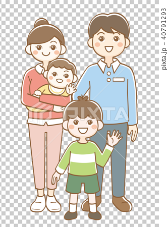 Family parent and child nuclear family - Stock Illustration [40791293] -  PIXTA