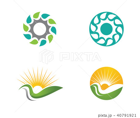 Logos of green ecology nature 40791921