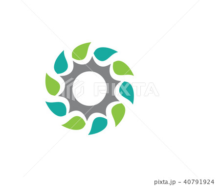 Logos of green ecology nature 40791924