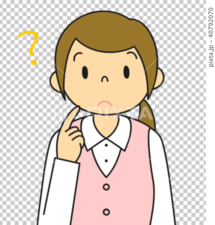 女性　OL　会社員　バリエーション　疑問　考える 40792070
