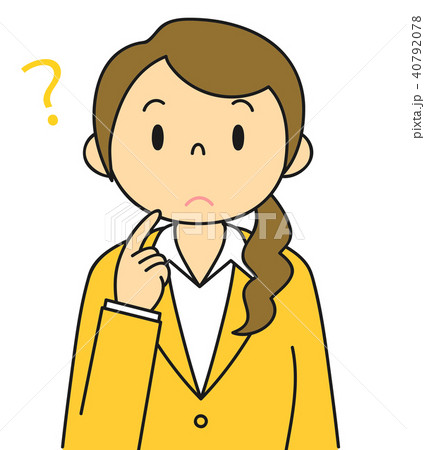 女性　OL　会社員　バリエーション　疑問　考える 40792078