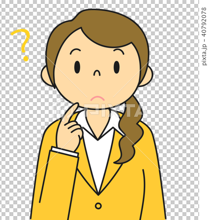 女性　OL　会社員　バリエーション　疑問　考える 40792078