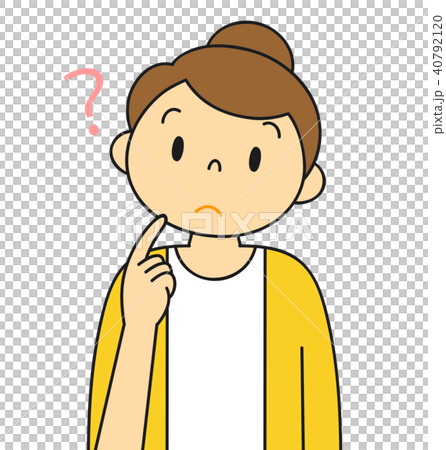 女性　バリエーション　疑問　考える 40792120