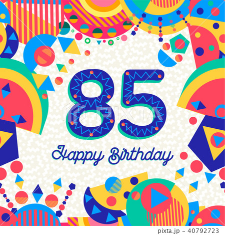 85 eighty five year birthday party greeting card 40792723