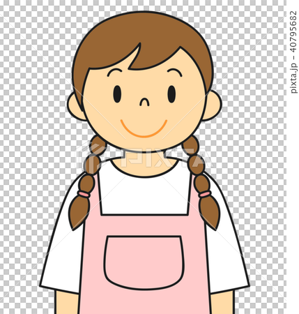 女性　エプロン　保母さん　主婦　料理　カフェ店員　お花屋さん　バリエーション　笑顔 40795682