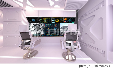 コントロールルームのイラスト素材