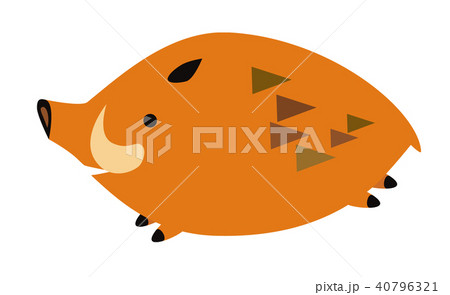 年賀素材 イノシシのイラスト素材