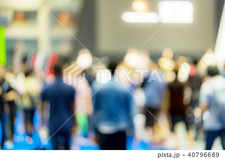 Blur image background of people in exhibition show Blur image background of people in exhibition show 40796689