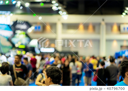 Blur image background of people in exhibition show Blur image background of people in exhibition show 40796700