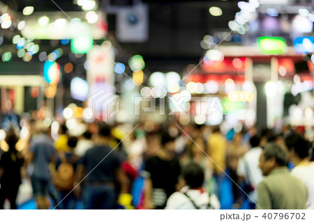 Blur image background of people in exhibition show Blur image background of people in exhibition show 40796702