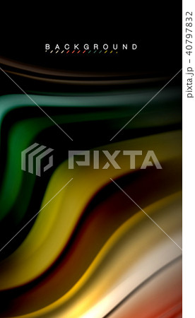 Fluid mixing colors, vector wave abstract background 40797832