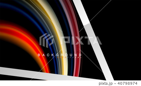 Liquid fluid colors holographic design with metallic style line shape 40798974