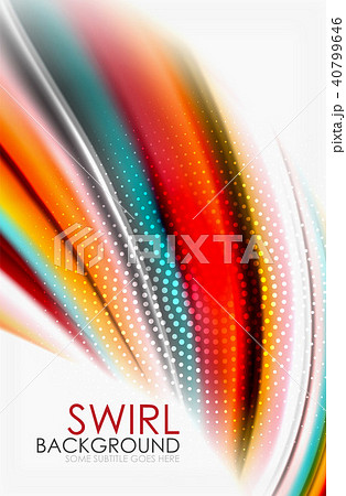Rainbow color waves, vector blurred abstract background 40799646