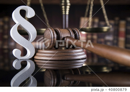 Mallet, Law, legal code and scales of justice Mallet, Law, legal code and scales of justice 40800879