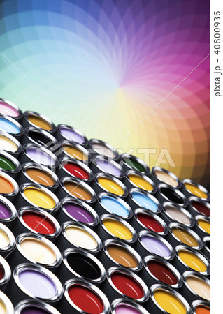 Colorful paint cans set 40800936