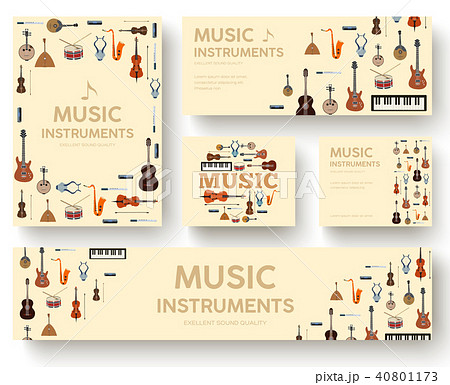 Festival music instruments circle infographics 40801173
