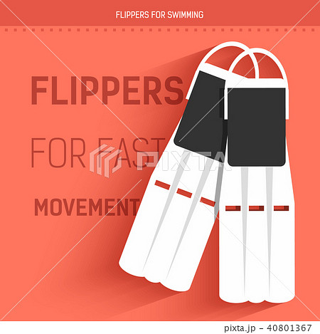 flippers for fast movement under water Vector icon 40801367