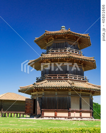 鞠智城の八角型鼓楼 40801666