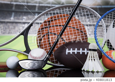 Group of sports equipment Group of sports equipment 40801813