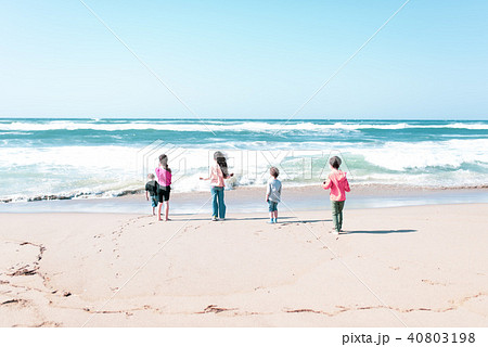 鳥取砂丘　子供たち 40803198