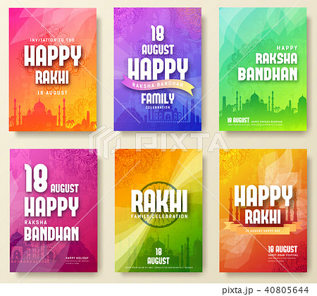 Set of Indian rakhi in english translate festival 40805644