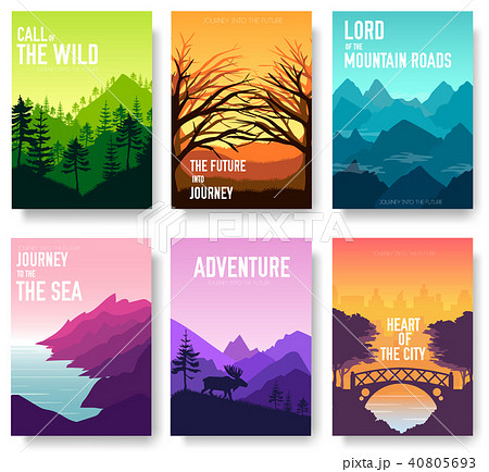 Nature vector brochure cards set. Ecology template Nature vector brochure cards set. Ecology template 40805693