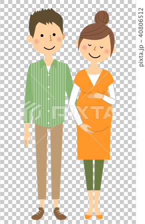 若いカップル 妊婦 40806512